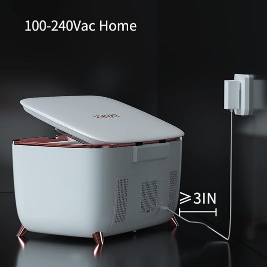 LVARA 8V AC adapter Charger Power Cord for Skincare Fridge