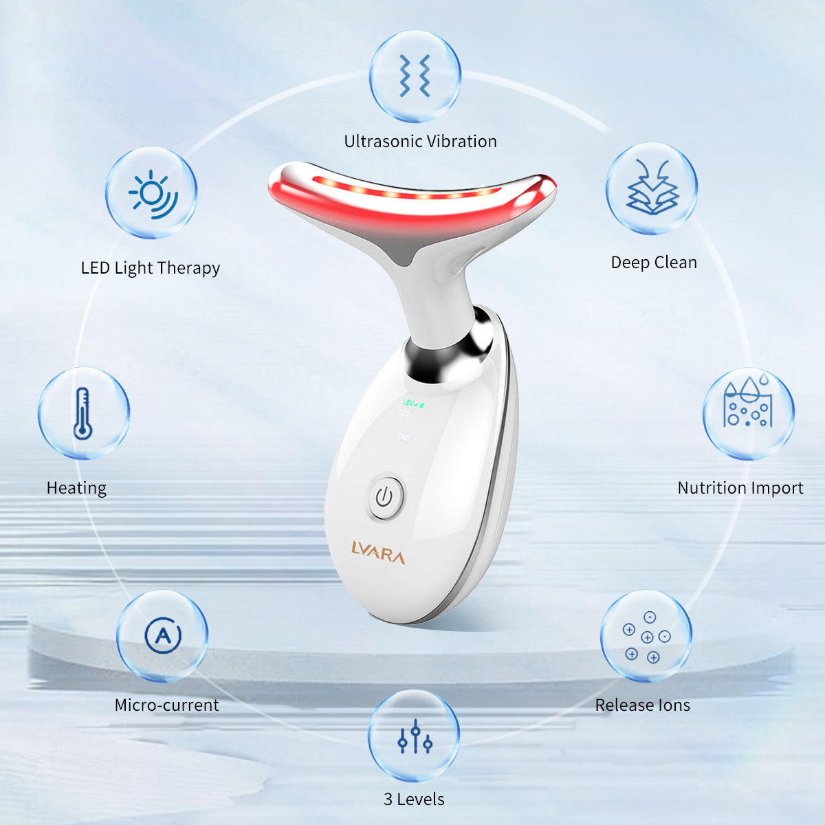 Microcurrent multifunctional FacialMassager LVARA Microcurrent multifunctional FacialMassager LVARA
